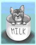 pic for Kitty in milk dish